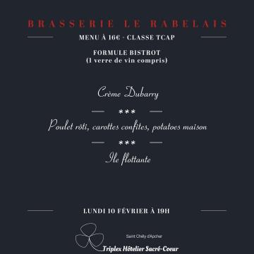 Lundi 10 février 2025 (soir) brasserie le rabelais